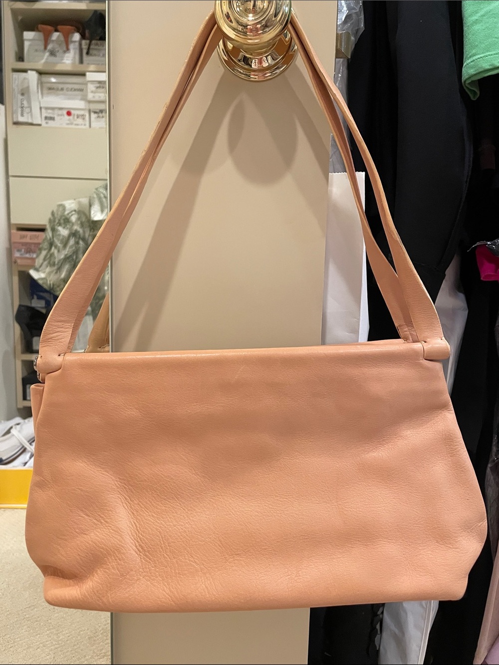 Calvin Klein CK leather shoulder bag